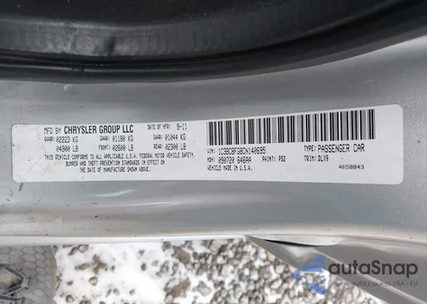 2012 Chrysler 200 Limited from USA, damaged, VIN 1C3BCBFG8CN140695